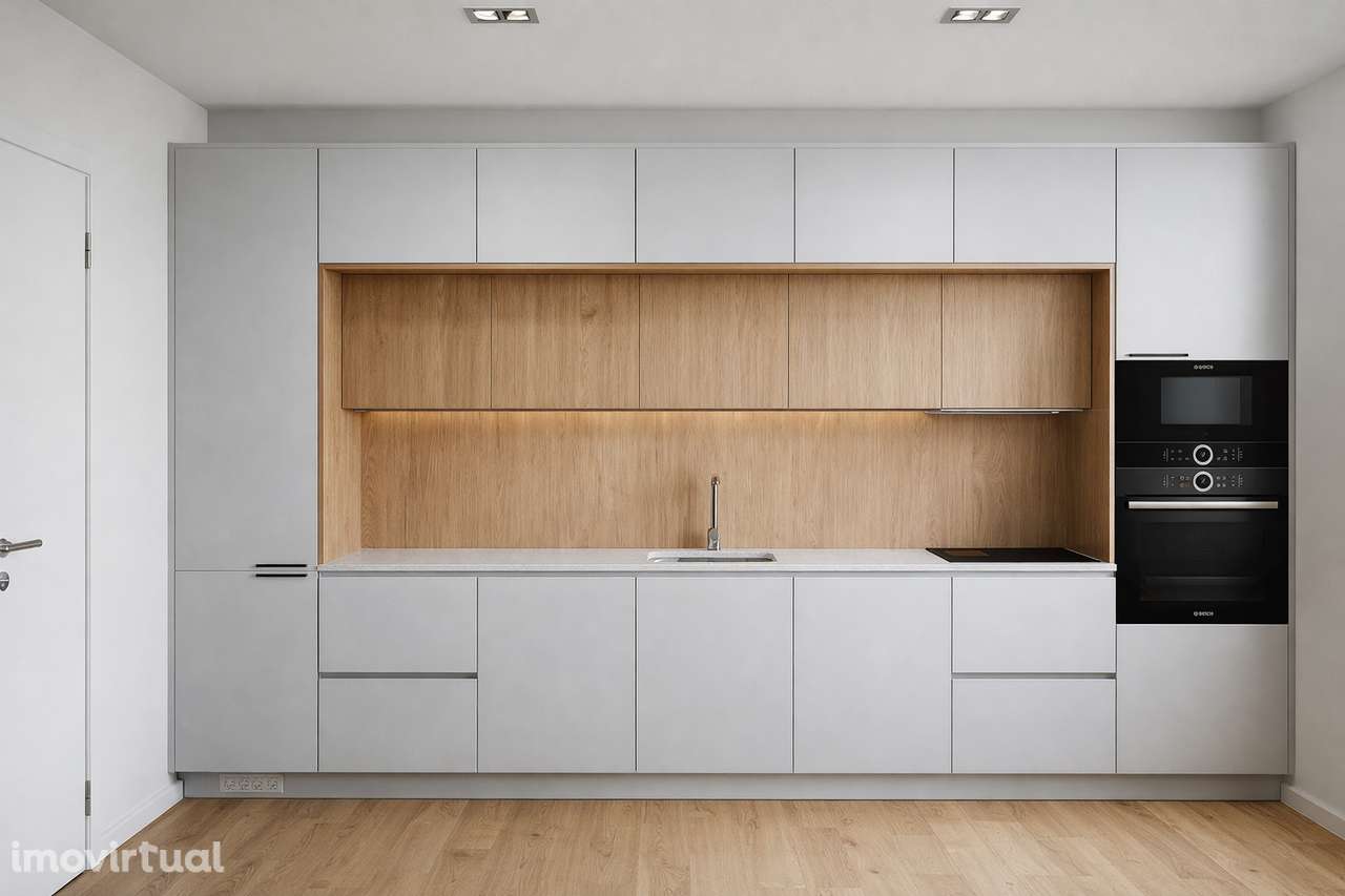 Fração T1+1 Mezanino, Pé-Direito Duplo, Vista Rio e 2 Lugares Parque - Grande imagem: 5/11