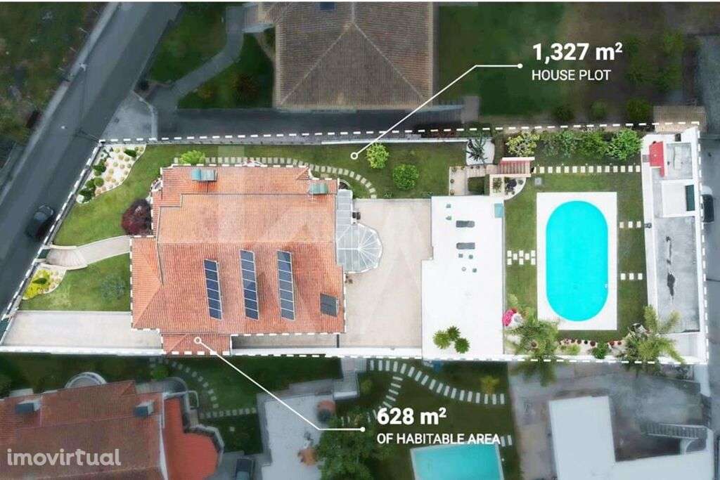 Moradia com 2 pisos em Jovim, Gondomar, com piscina, garagem e jardim - Grande imagem: 2/33