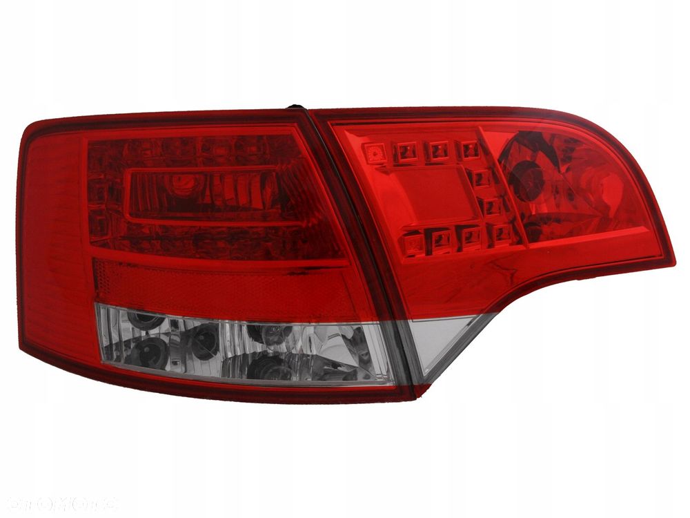 Lampy tyl kpl Led diodowe Tuning Czerwono Białe Audi A4 b7 8e 9 Avant Kombi - 3
