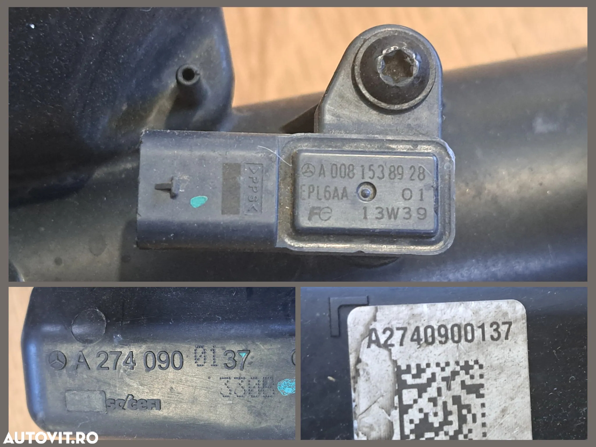 Rampa injectoare, Injectoare, Galerie admisie cu senzor Benzina Mercedes w212 w204 w205 x204 w213 c238 c253 w246 w242 - 7
