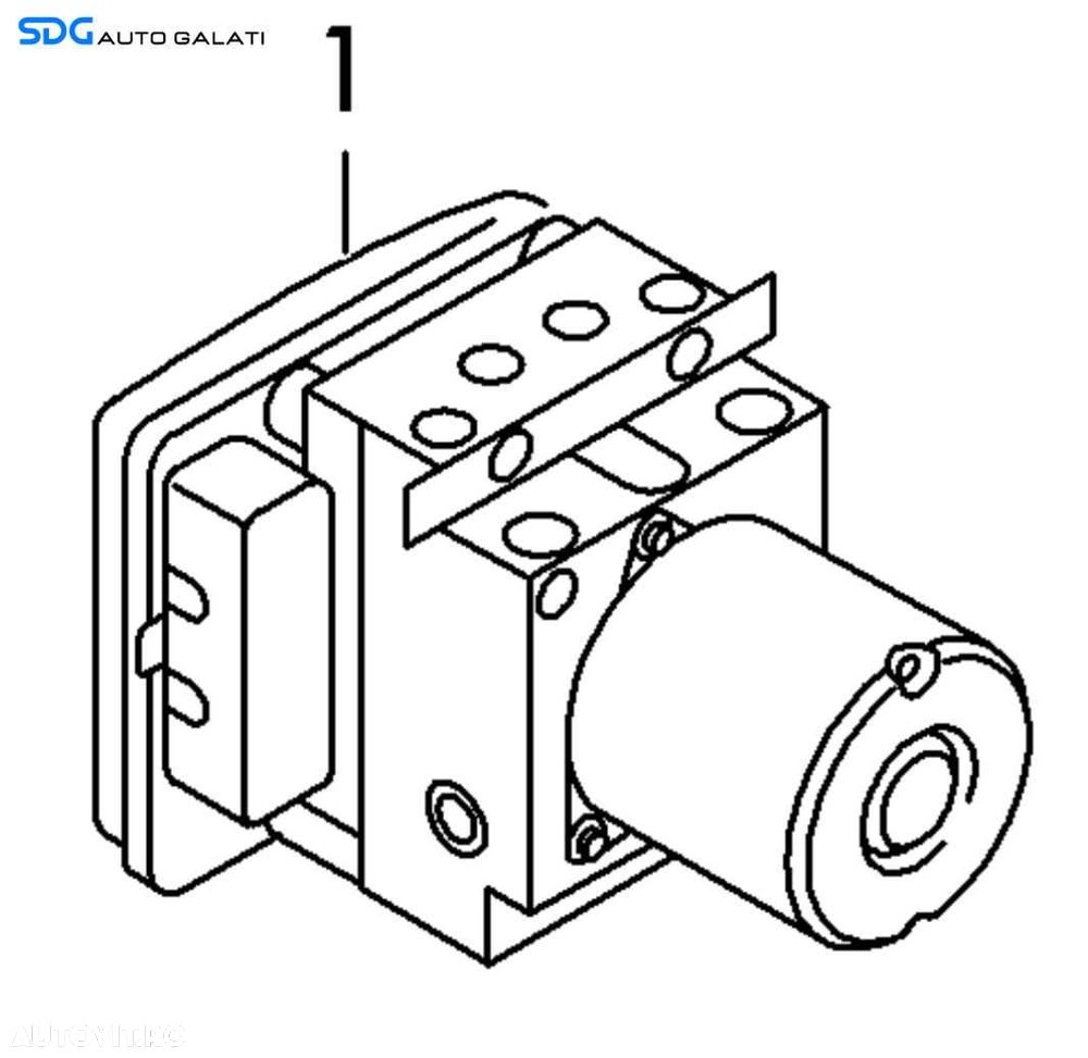 Unitate Modul Pompa ABS Volkswagen Golf 7 2013 - 2017 Cod 5Q0614517C 5Q0907379D [K3319] - 1