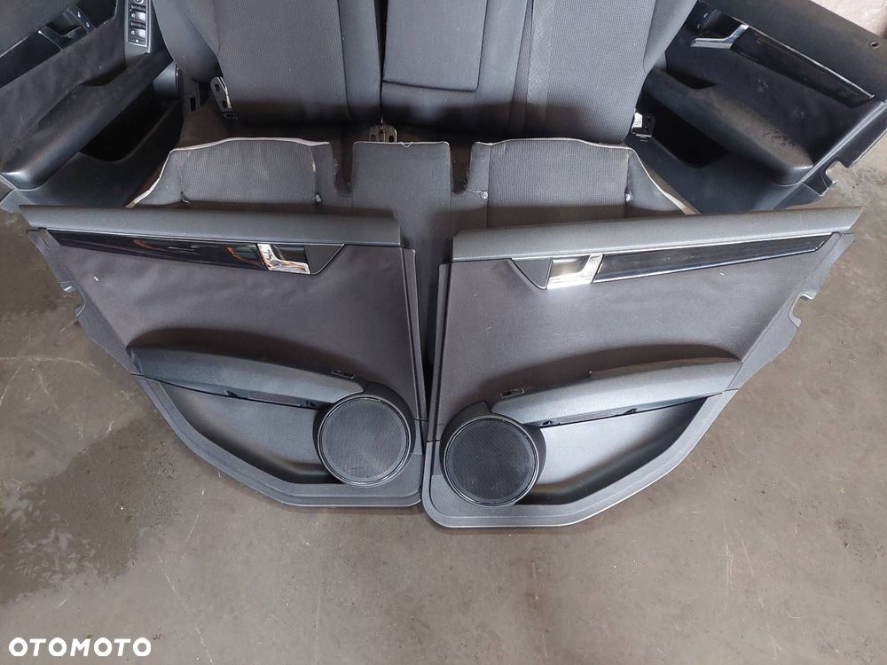 FOTELE KOMPLET LEWY PRAWY KANAPA TYŁ + BOCZKI MERCEDES W204 C KLASA KOMBI - 3