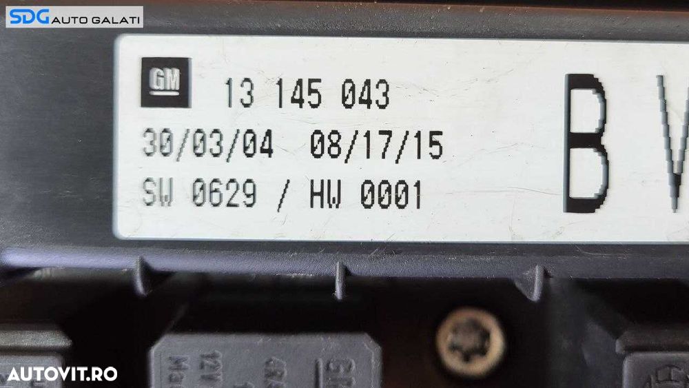 Unitate Modul Calculator Panou Tablou Sigurante Opel Astra H 2004 - 2010 Cod 13145043 13145043BW 5DK008668-50 [L8275] - 5