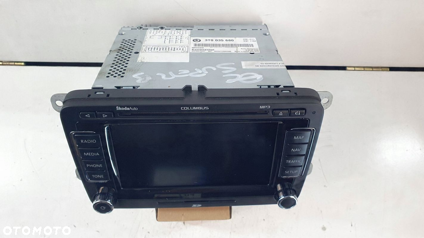 Skoda SuperB 2 II 3T Columbus Radioodtwarzacz NAVI HDD MP3 SD CD KOD - 4
