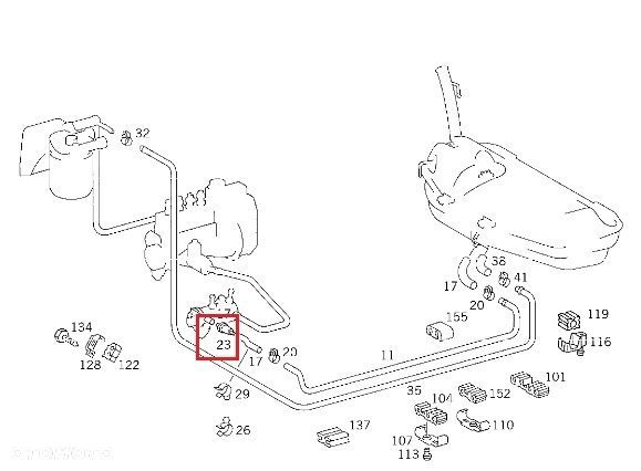 MERCEDES STARSZE MODELE Filtr paliwa OE - 3