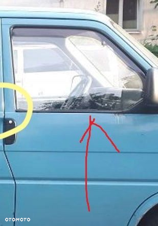 SZYBA DRZWI PRAWYCH PRZEDNIE PRAWY PRZÓD VW TRANSPORTER T4