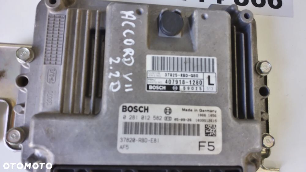 Honda Accord VII 2.2 D Komputer Sterownik Silnika  37820-rbd-e81 - 2