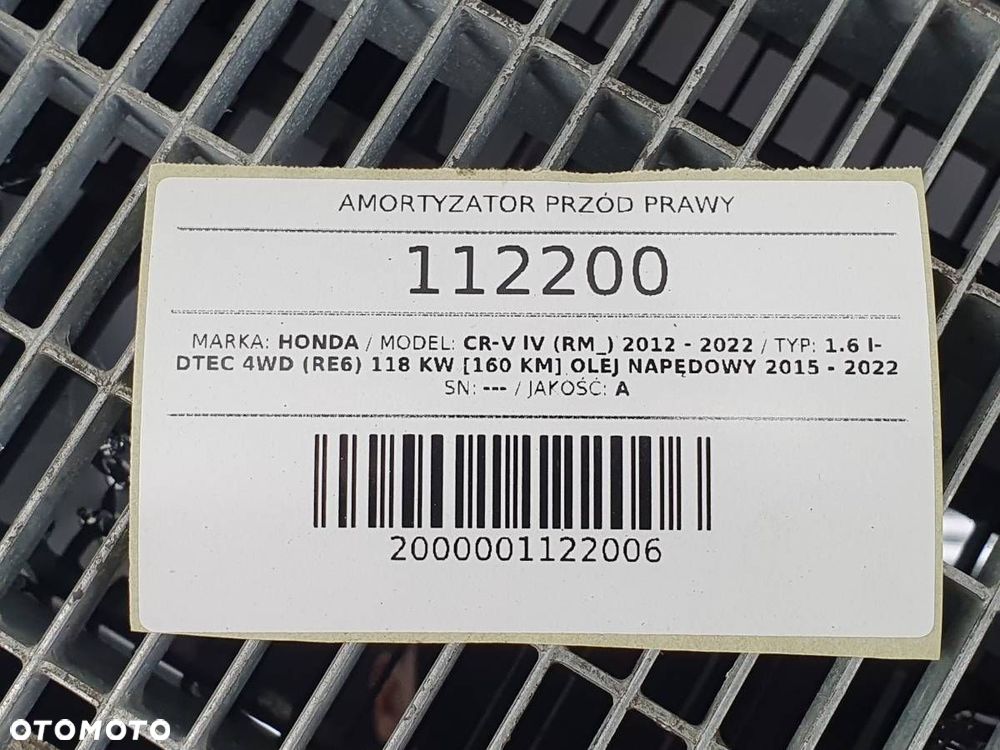 AMORTYZATOR MCPHERSON PRZÓD PRAWY HONDA CR-V IV LIFT 1.6 I-DTEC D - 10