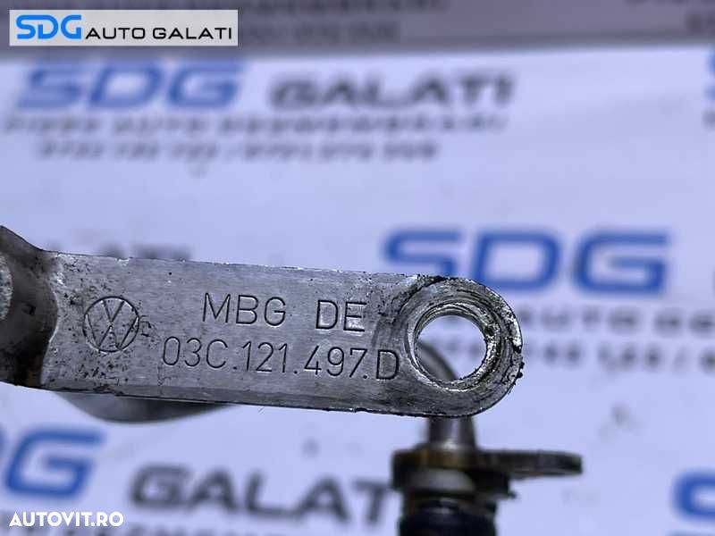 Teava Conducta Apa Turbo Turbina Turbosuflanta VW Golf PLUS 1.4 TSI CAX CAXA 2004 - 2014 Cod 03C121497D - 4