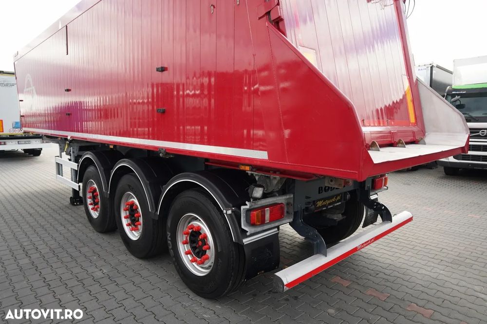 Bodex / SEMIREMORCĂ BASCULANTĂ - 42 m³ / ALUMINIU / AXĂ RIDICABILĂ / AXE SAF / UȘĂ SPATE / GREUTATE: 6.000 KG / - 12