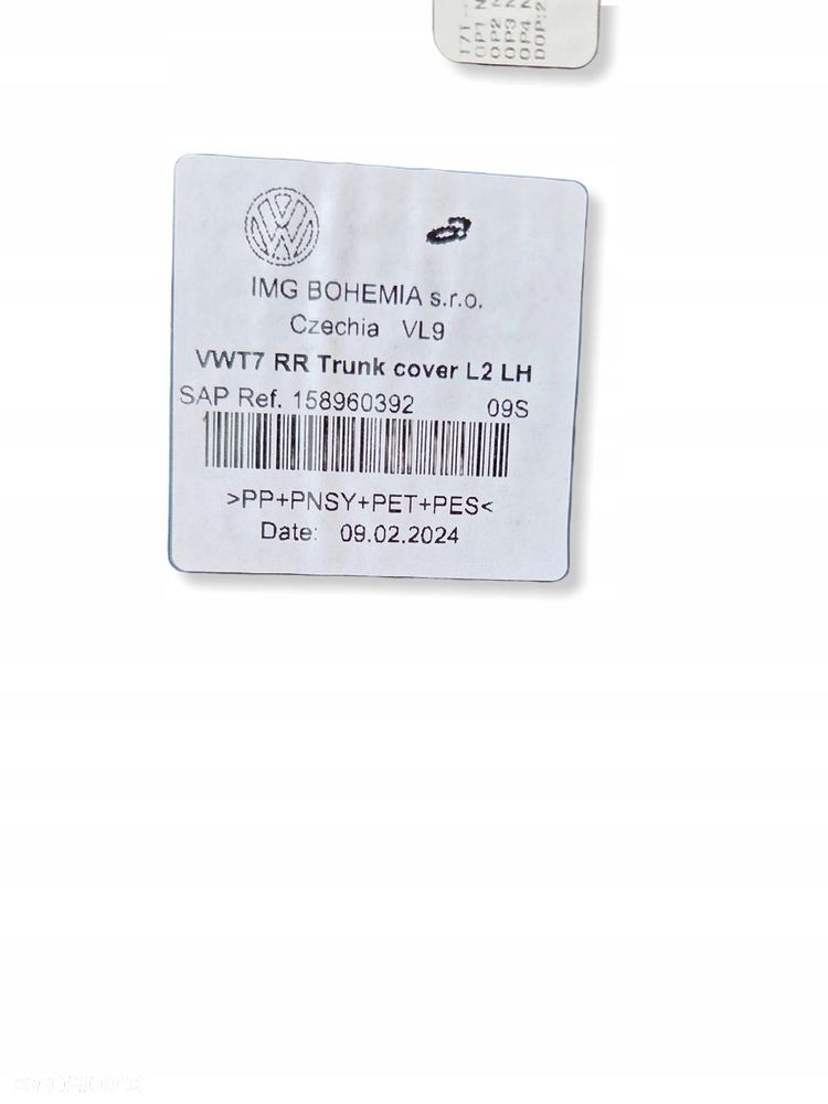 multivan t7 long l2 tapicerka boczek bagażnika lewy tył 7t0867033aj - 5