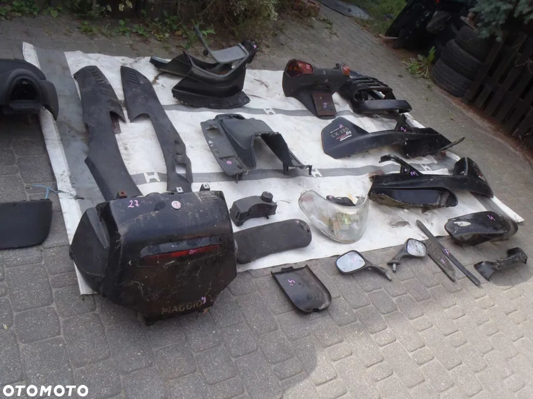 wentylator chłodnica zbiorniczek bak pływak paliwa zawór piaggio hexagon hextagon dużo części - 8