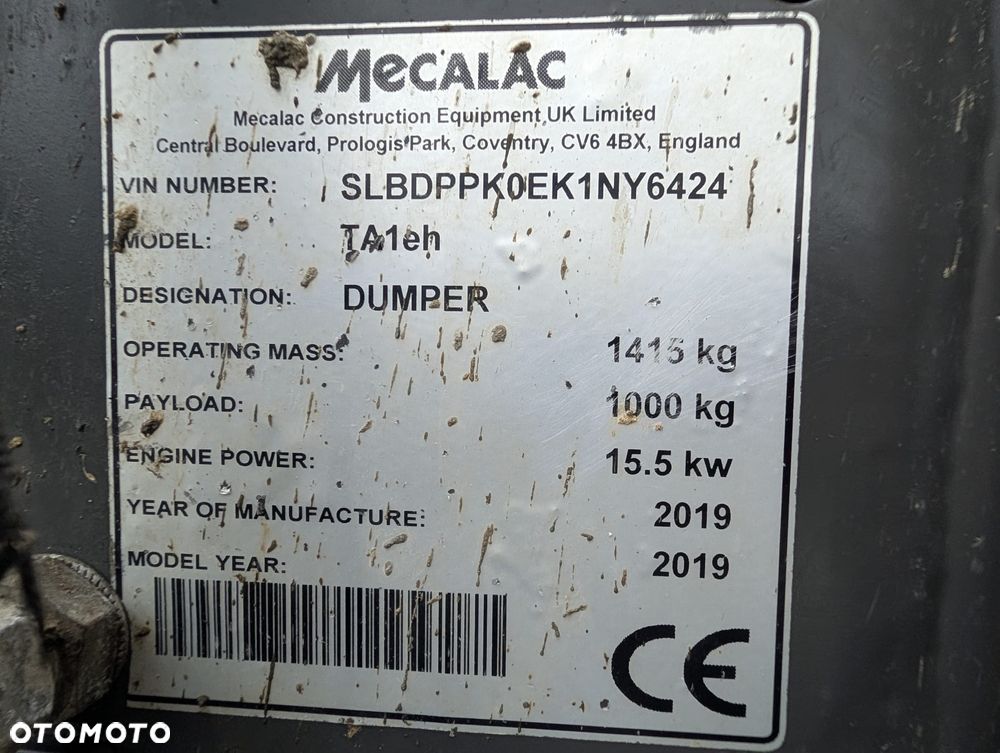 Terex MECELAC TEREX 1T górny wysyp - 12