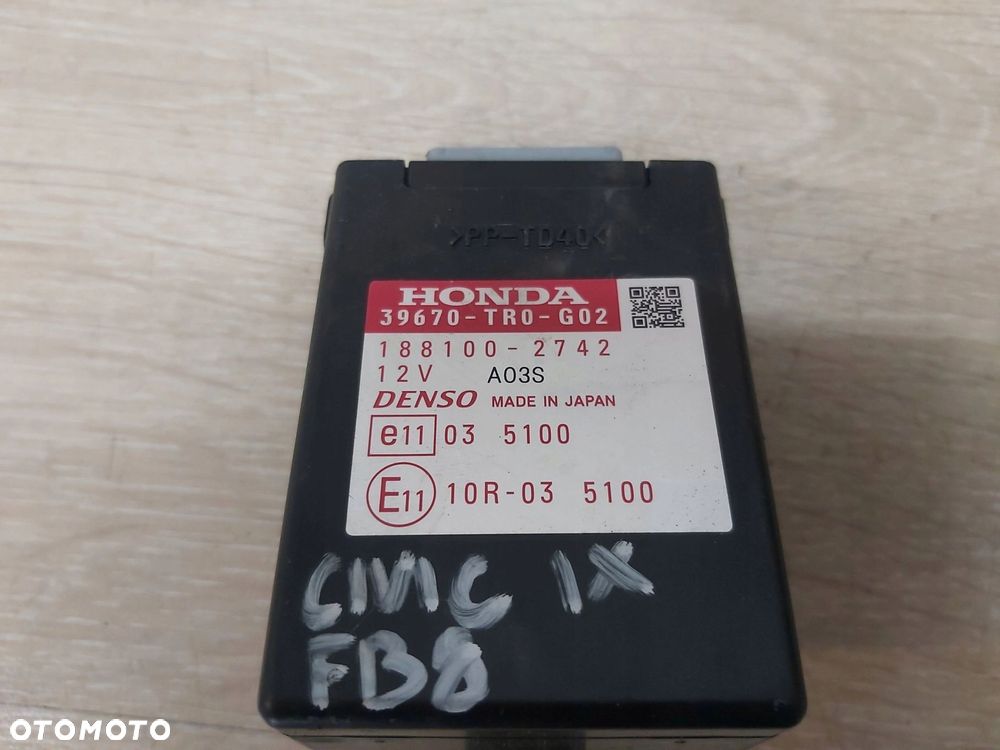 Honda Civic IX 9 Sterownik moduł parkowania SEDAN 11-17r 39670-TR0-G02 - 13