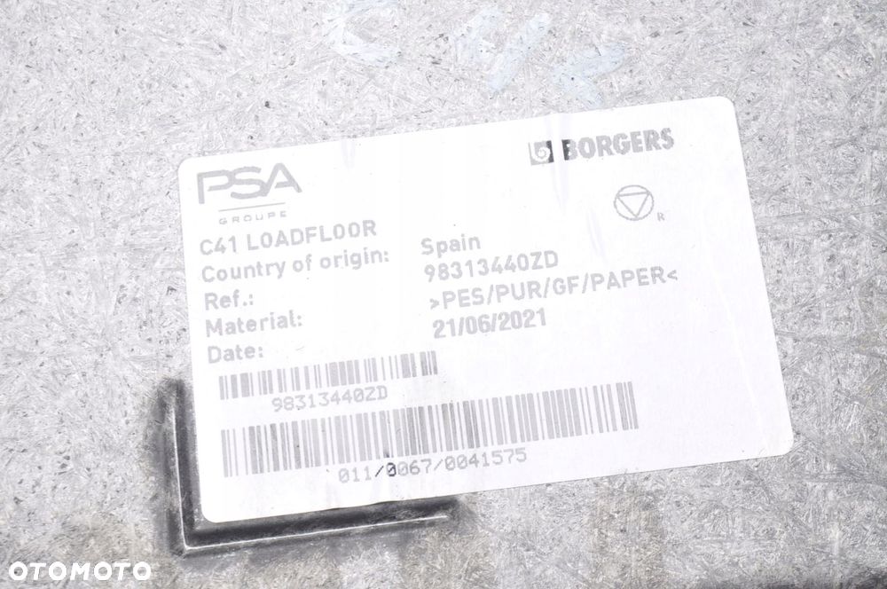 CITROEN C4 III E-C4 PODŁOGA WYKŁADZINA BAGAŻNIKA 98313440ZD - 5