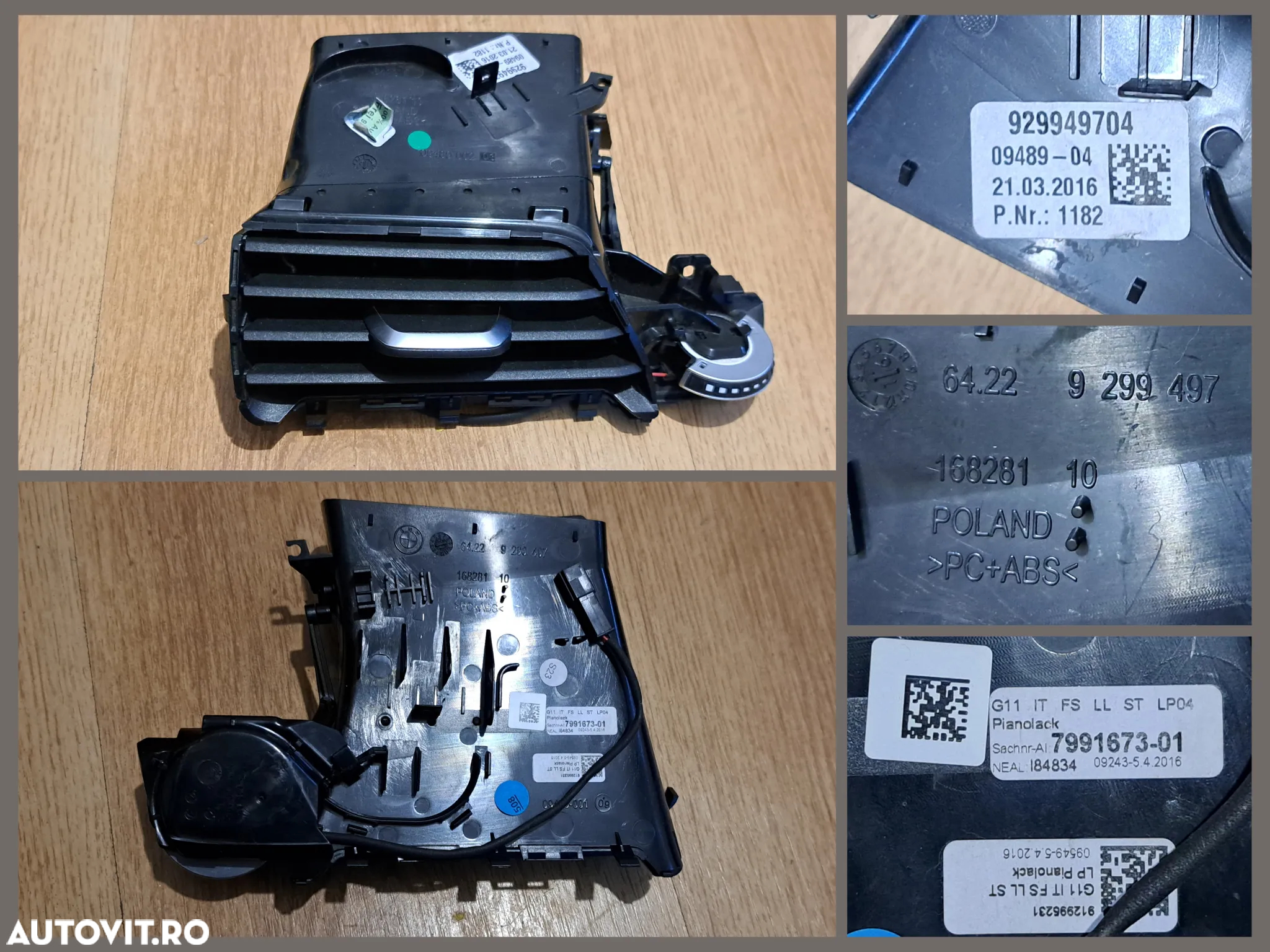 BMW Seria F G Ornament consola centrala Plafoniera led Grila ventilatie centrala stg dr originale Bmw F06 F13 lci G20 G06 G30 G12 G11 - 7