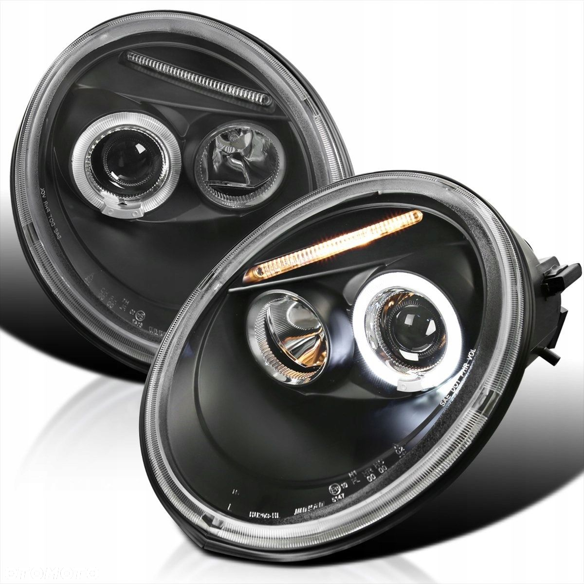 Reflektor Lampy kpl Ringi Angel Eyes Led Tuning VW New Beetle 1c 98- - 2