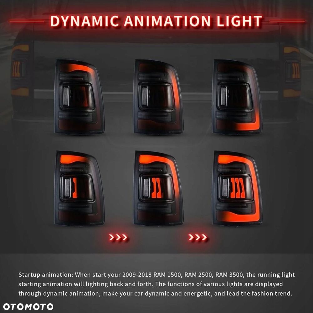 Lampy tyl kpl Full Led Neon Diody Tuning Dodge Ram IV 4 08-24 1500 Classic - 5