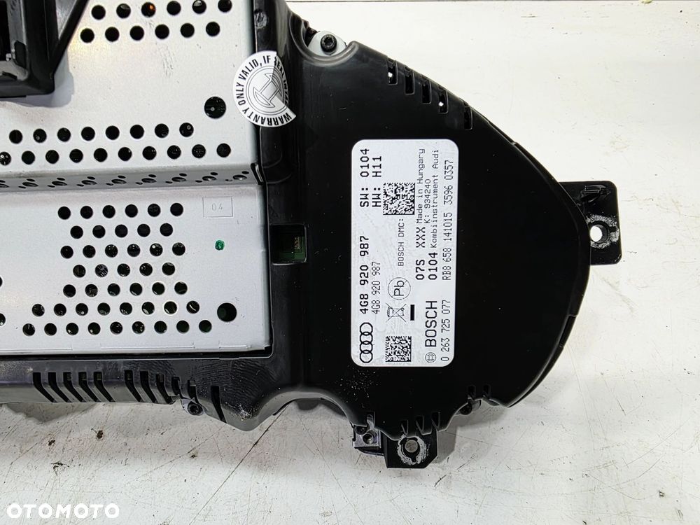 LICZNIK ZEGARY WYŚWIETLACZ AUDI A6 C7 A7 2.0 3.0 TDI 4G8920987 UK - 9