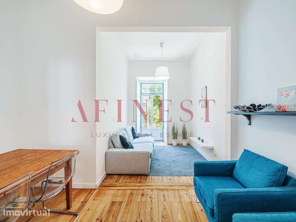Apartamento T2 Mobilado | 80m² | Conde Redondo | Próx. Av. Liberdad... - Grande imagem: 4/41