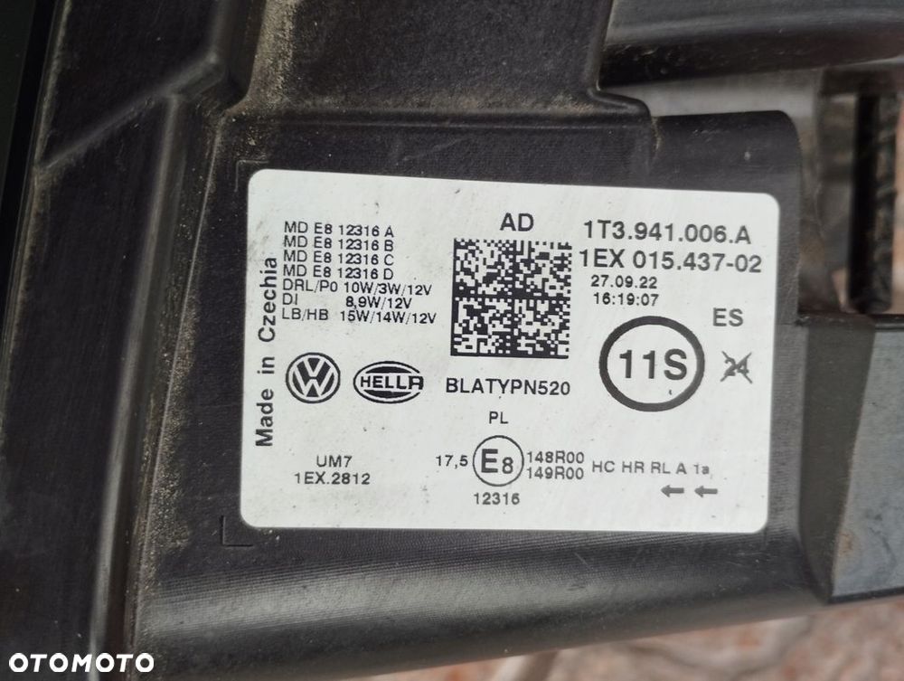 Lampa prawa Full LED VW ID.Buzz 1T3 1T3941006A - 9