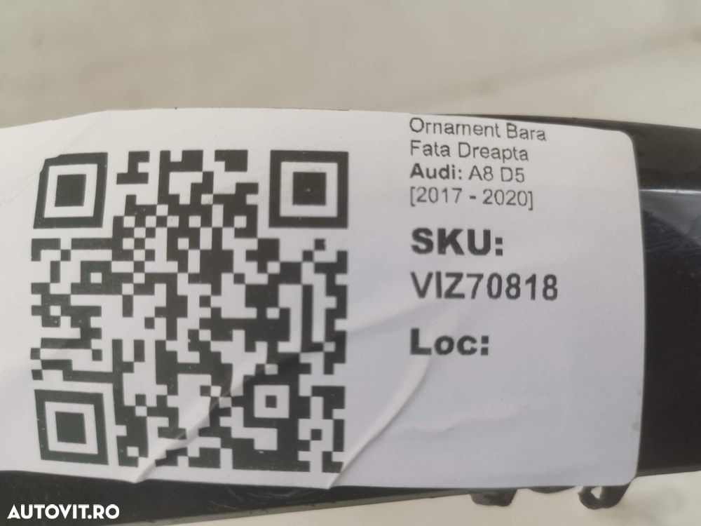 Ornament Bara Fata Dreapta Audi A8 D5 2017 2018 2019 2020 Original In - 8