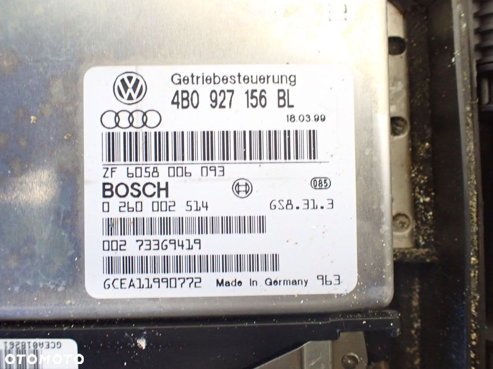 STEROWNIK SKRZYNI BIEGOW AUDI A6 C5 2.5 4B0927156BL   8D0927613 - 4