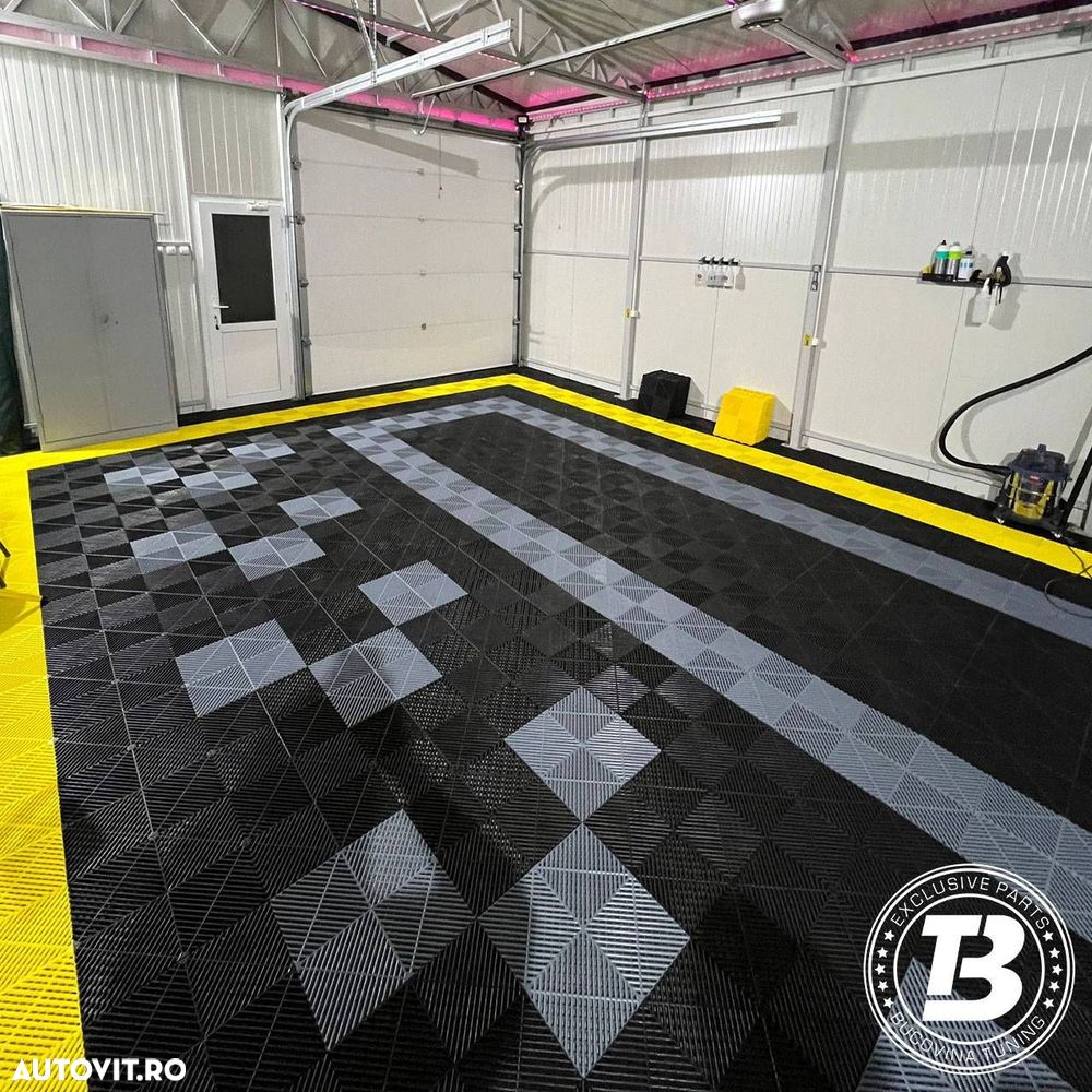 Pardoseala Modulara pentru Garaj si Ateliere Detailing - Gri Deschis - 9