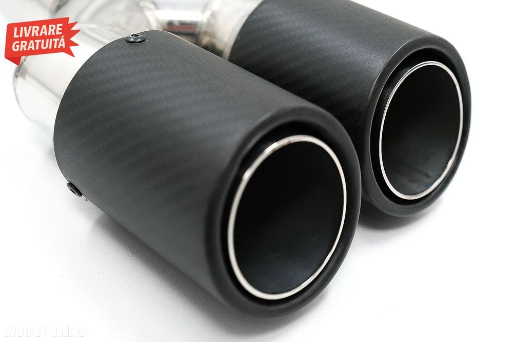 Toba Ornament Evacuare Fibra Carbon Mat Orificiu de admisie 5.8 cm Partea Stanga- livrare gratuita - 10