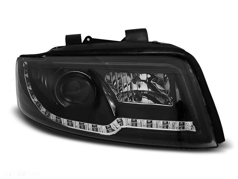 Lampy Reflektory Audi A4 B6 00-04 Led Tube Black - 1