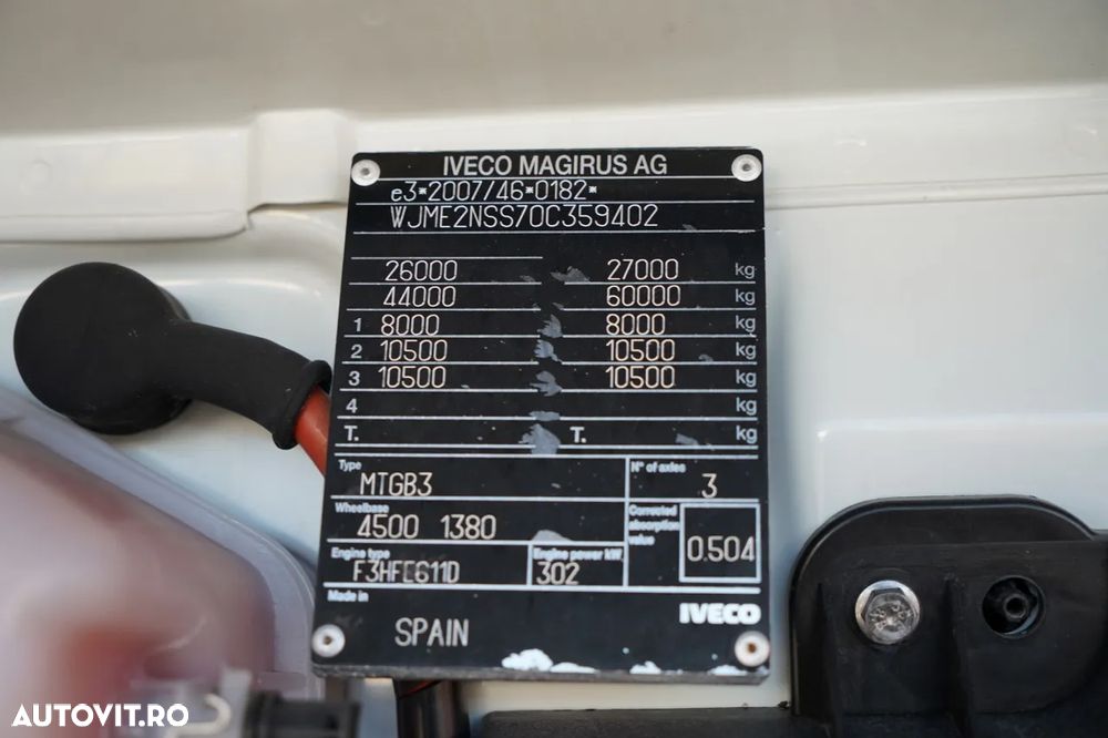 Iveco TRAKKER 410 / LIVRARE - 6,5 M + PALFINGER PK 19.001 SLD / PODEA RESISTENTĂ / 3 LOCURI / TELECOMANDĂ/ - 34
