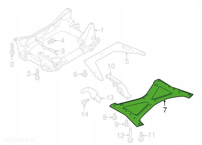 PORSCHE PANAMERA WSPORNIK WZMOCNIENIE 97034126106 - 10