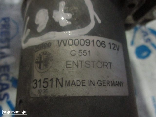 Motor Limpa Vidros Frente W0009106 ALFA ROMEO MITO 2011 FRT VALEO ALFA ROMEO MITO FASE 1 2019 1.3JTD 90CV 3P PRETO FRT - 4