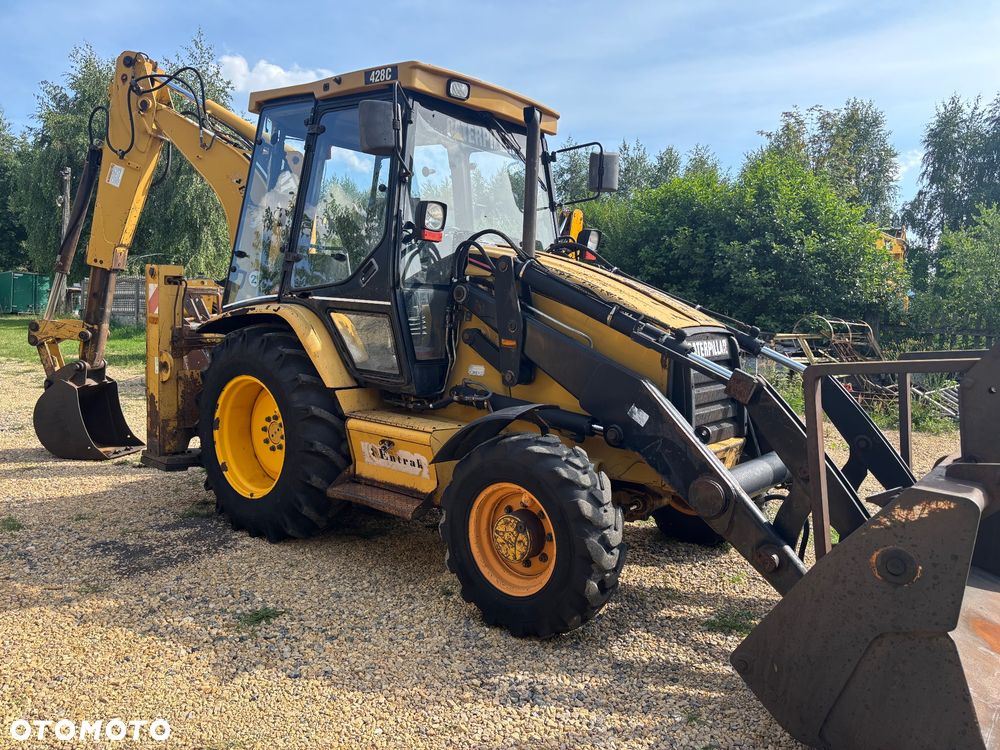 Caterpillar CAT 428C 2001r 4x4 perełka koparko ładowarka teleskop widły rekin - 3