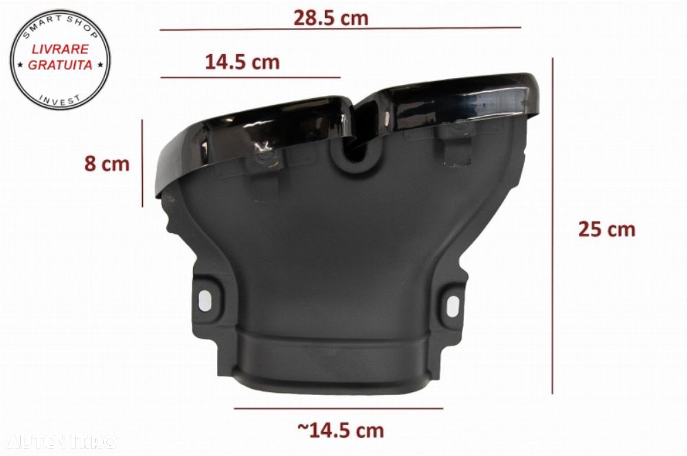 Difuzor Bara Spate cu Ornamente Tobe Negre Mercedes E-Class W213 AMG Line (2016-20- livrare gratuita - 16