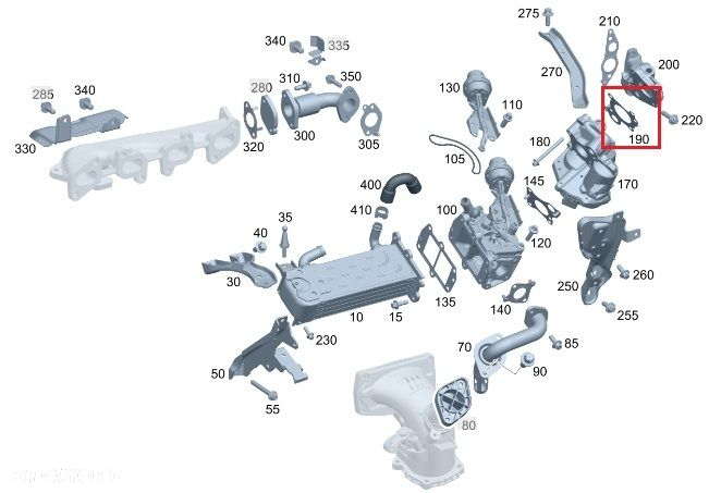 MERCEDES W172 W204 W207 Uszczelka EGR OM651 OE - 3