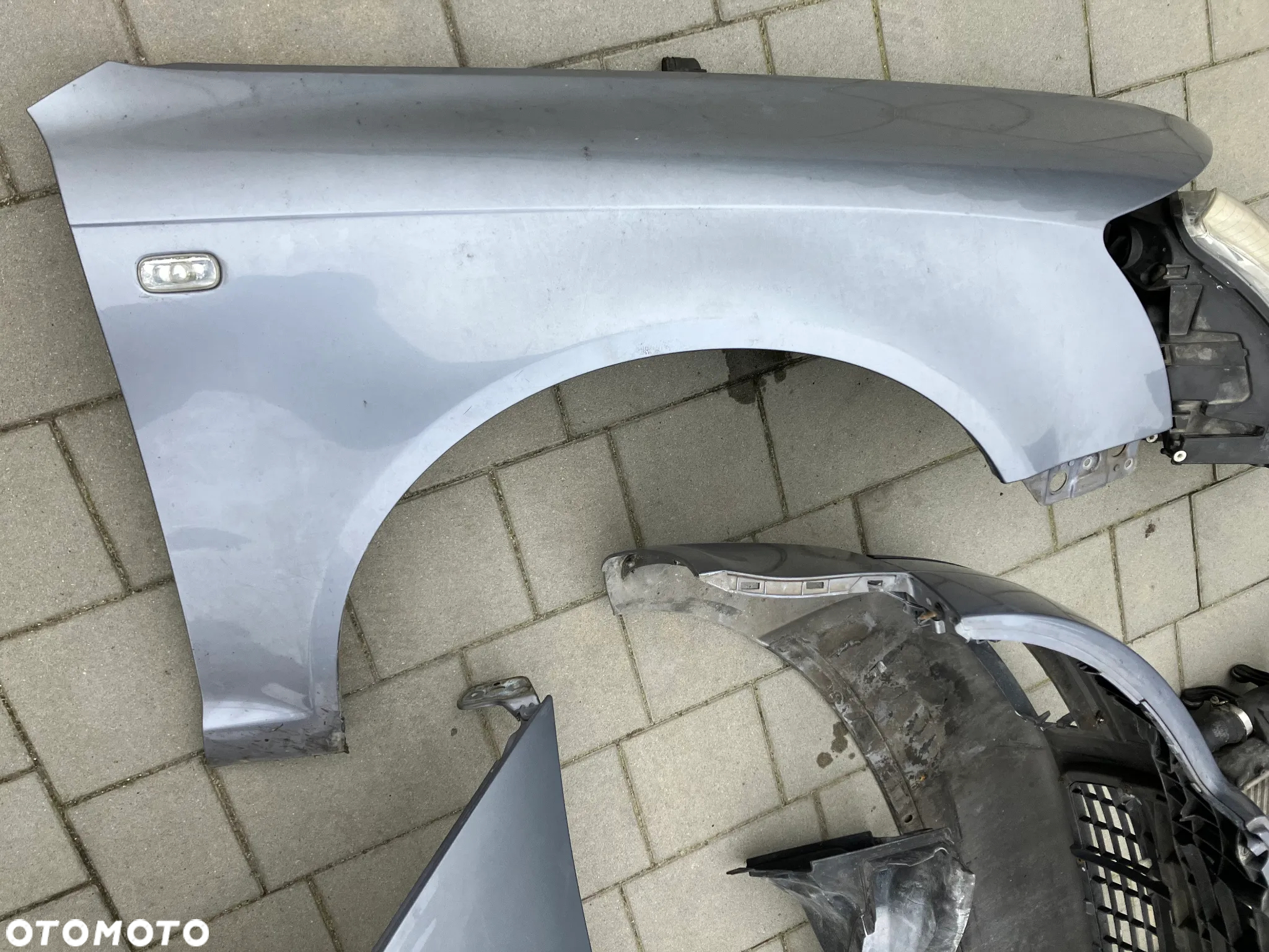 KOMPLETNY PRZÓD LY7H AUDI A6 C6 2.7TDI 3.0TDI MANUAL PRZED LIFT EUROPA MASKA BŁOTNIK PAS PRZEDNI CHŁODNICE ZDERZAK LAMPY BŁOTNIKI LAMPA PRAWA LEWA - 10