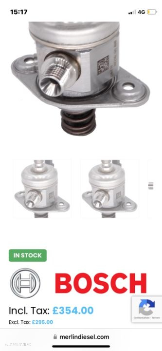 Pompa benzina bmw bosch noua cod 13517847204 benzina pompa inalte bmw seria 1 3 5 x 3 x 5 1.6 i 2.0 i 3.0 i - 8