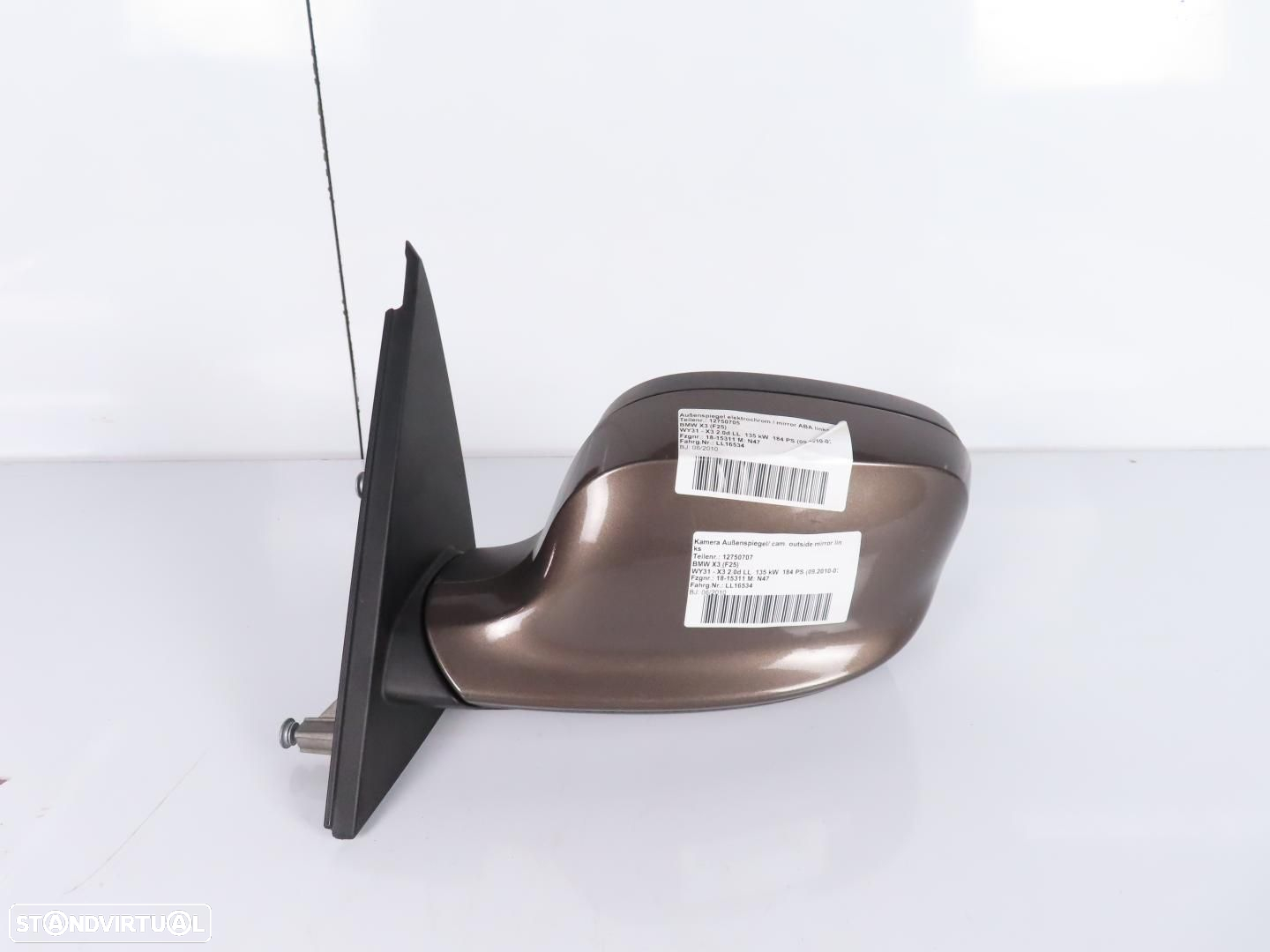 Retrovisor / Espelho Completo Esquerdo Usado / Original BMW X3 (F25) 51167264121 - 3