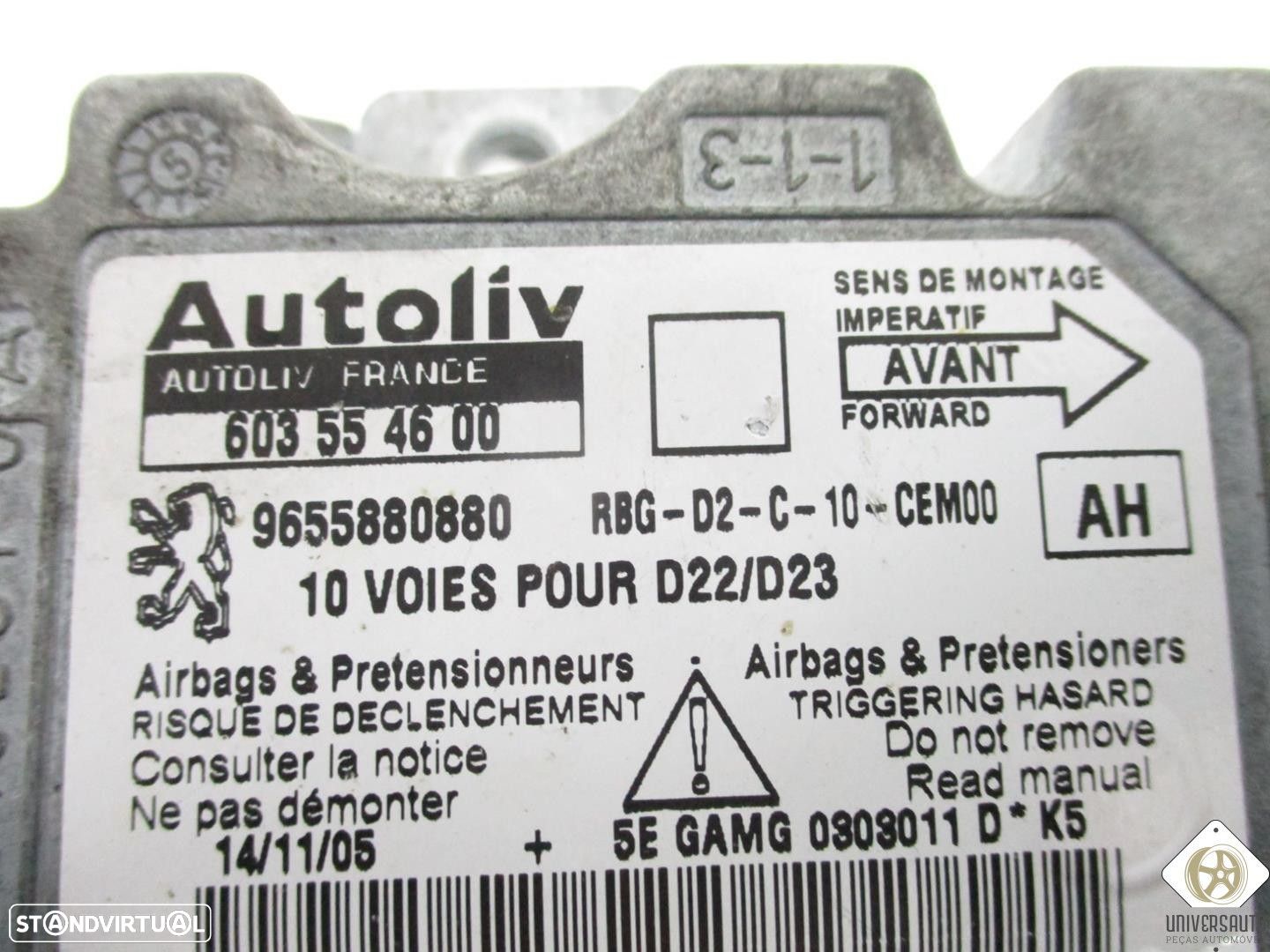 CENTRALINA AIRBAG PEUGEOT 407 SW 2006 - 1