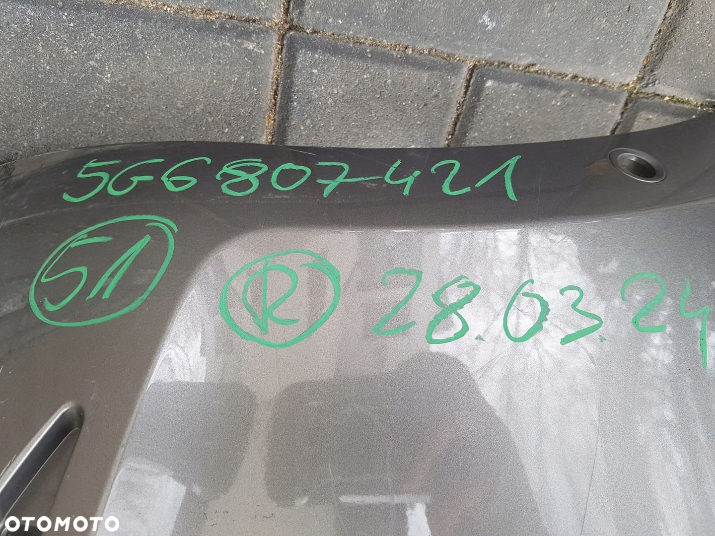 VW GOLF 7 HB zderzak tył spoiler 5G6807421 6 PDC - 7
