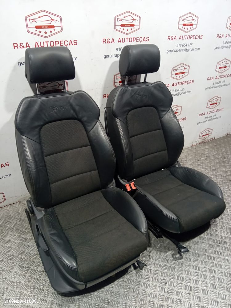 Conjunto de Bancos Audi A3 8P Sportback S-Line Pele e Tecido Original - 12