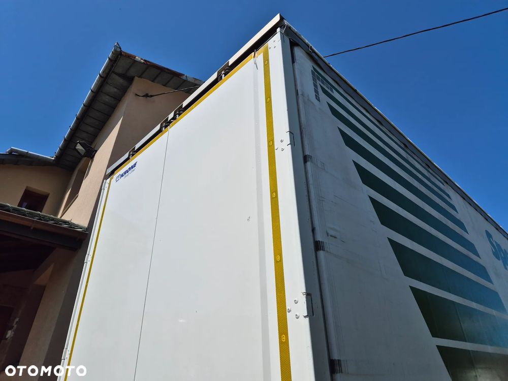 Krone BURTOWA BUDOWLANA VARIOS PÓŁMEGA 385/55 z Niemiec / ALUFELGI / stan bardzo dobry / PODNOSZONA OŚ I DACH / BPW firanka burto-firanka firana burtówka burto firanka - 34