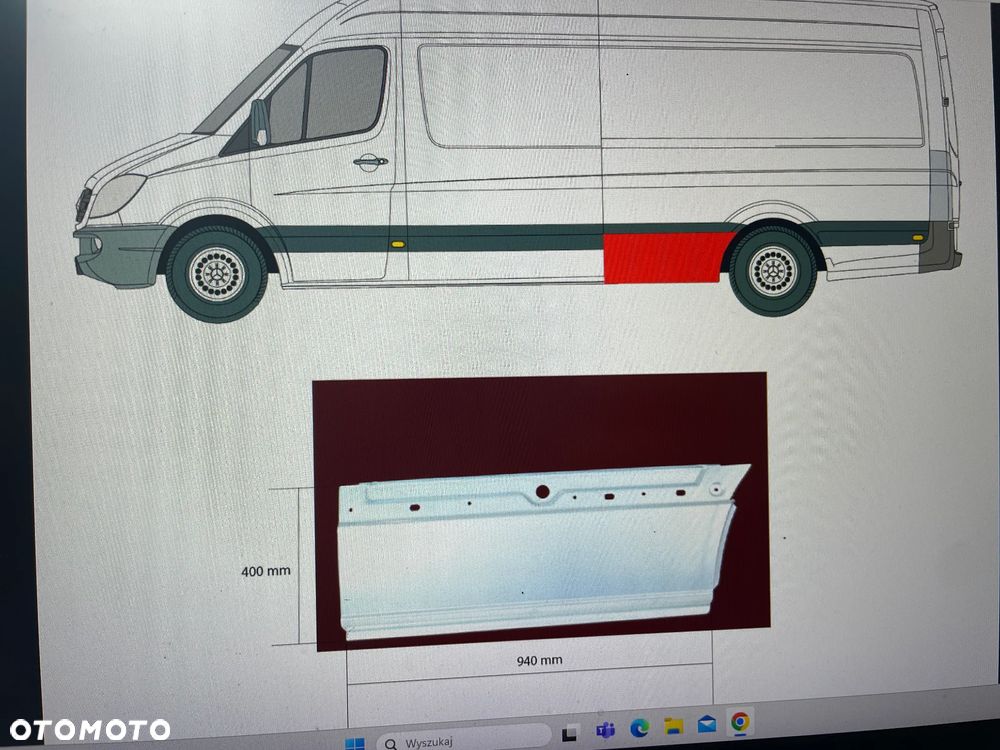 REPERATURKA BOCZNA LEWA MERCEDES SPRINTER W906, CRAFTER  2006-2018 - NOWA - 4