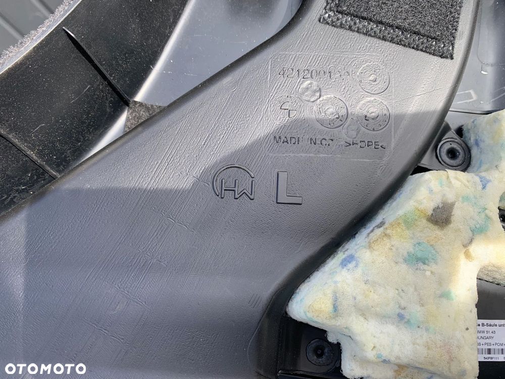 OSŁONA SŁUPKA B TAPICERKA BOCZNA DOLNA LEWA PRAWA ANTHRAZIT BMW 7 G70 - 9