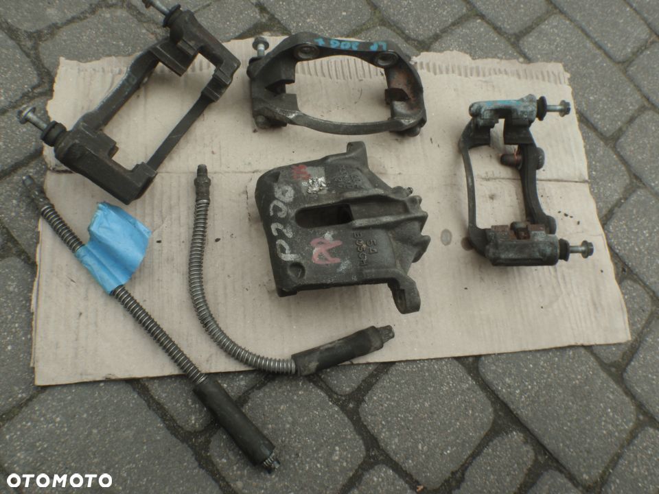 zacisk jarzmo hamulcowe tarcza klocki peugeot 206 206+ 206cc 207 306 oryginal jak nowy - 2