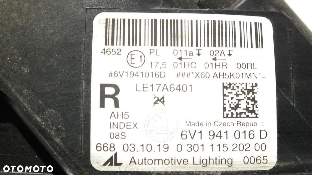 Lampa przednia lewa prawa Skoda Fabia III LED - 5