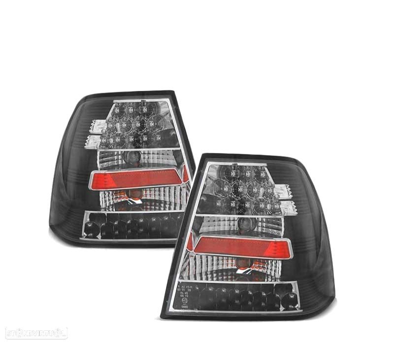 FAROLINS TRASEIROS LED PARA VOLKSWAGEN VW BORA 98-05 BLACK PRETO - 2