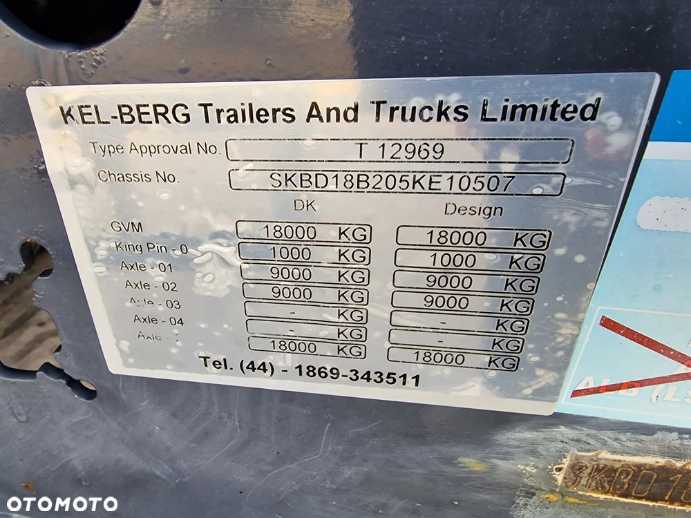 Kel-Berg Tandem 3-stronna Wywrotka 2005 rok DMC: 18000 kg - 10
