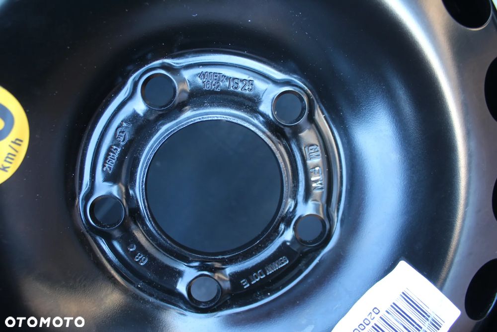 KOŁO DOJAZDOWE ZAPAS ZESTAW KLUCZ LEWAREK OPEL ASTRA J K ZAFIRA C 16 CALI 5x115 et25 - 6